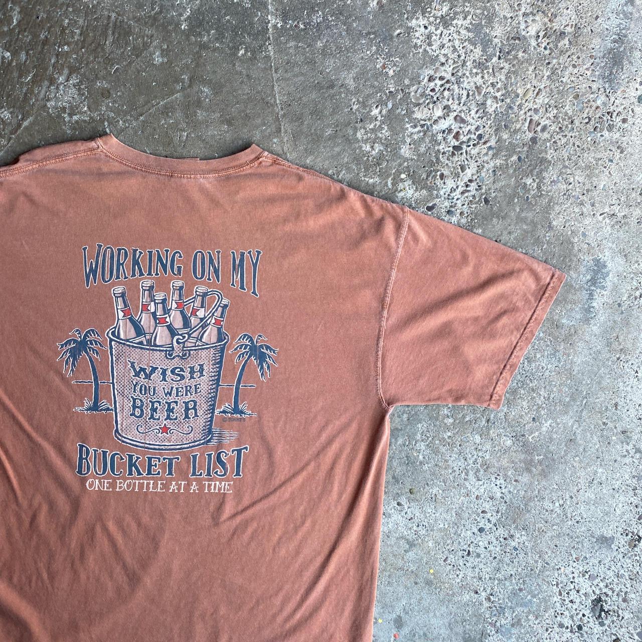 Brown Graphic Beer T-Shirt - XL
