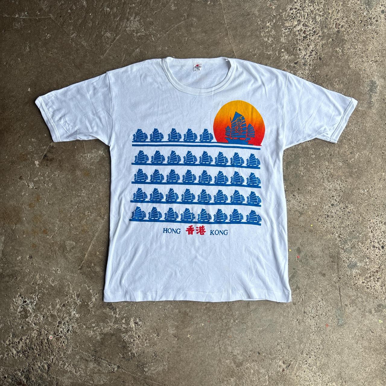 White Hong Kong Graphic T-Shirt - L