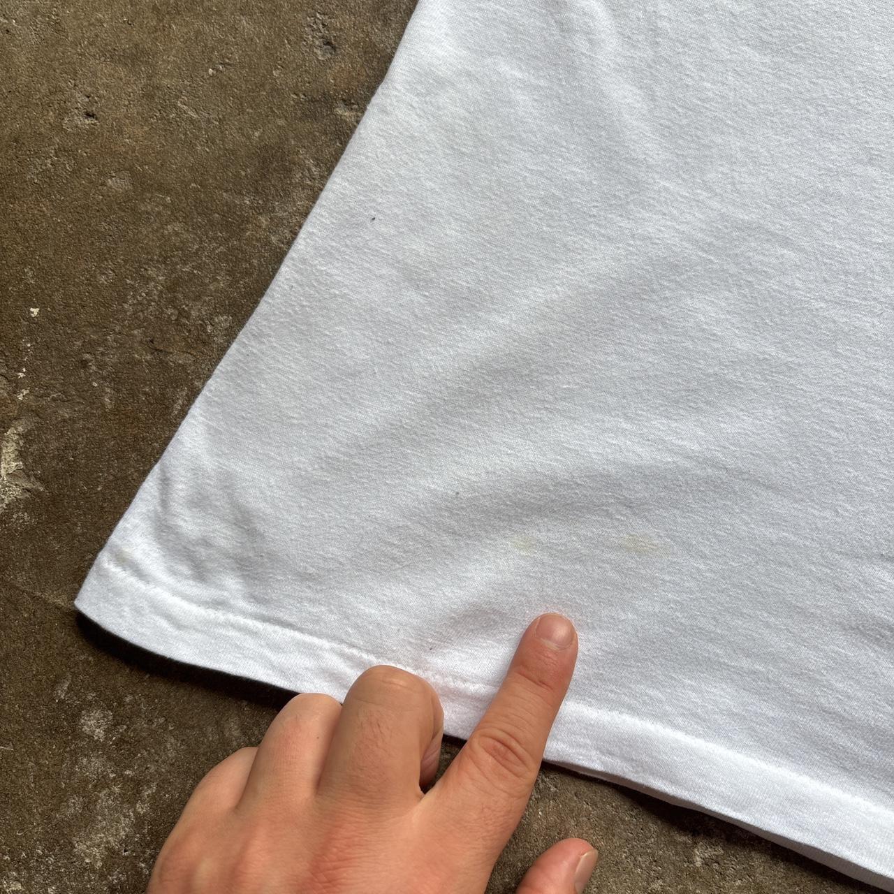 90s white graphic single stitch tee with ‘leadership’ graphic - XXL