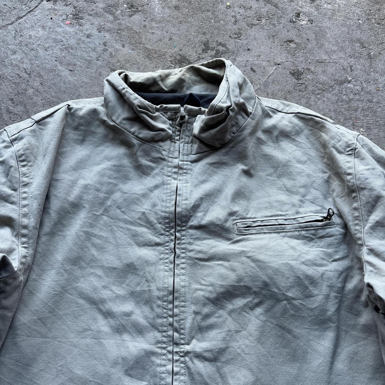 Grey Old Navy workwear jacket with fleece lining