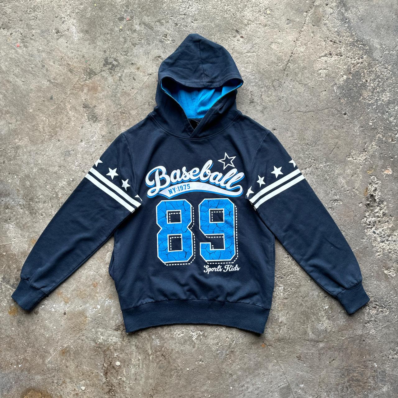 Navy blue graphic hoody