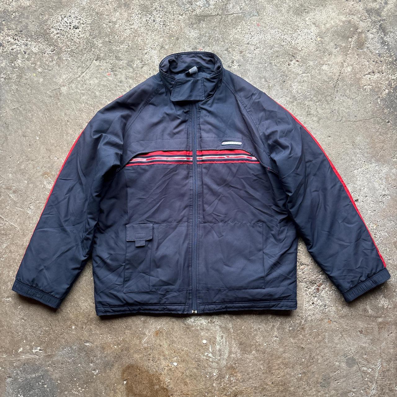 Navy and red vintage Reebok puffer jacket