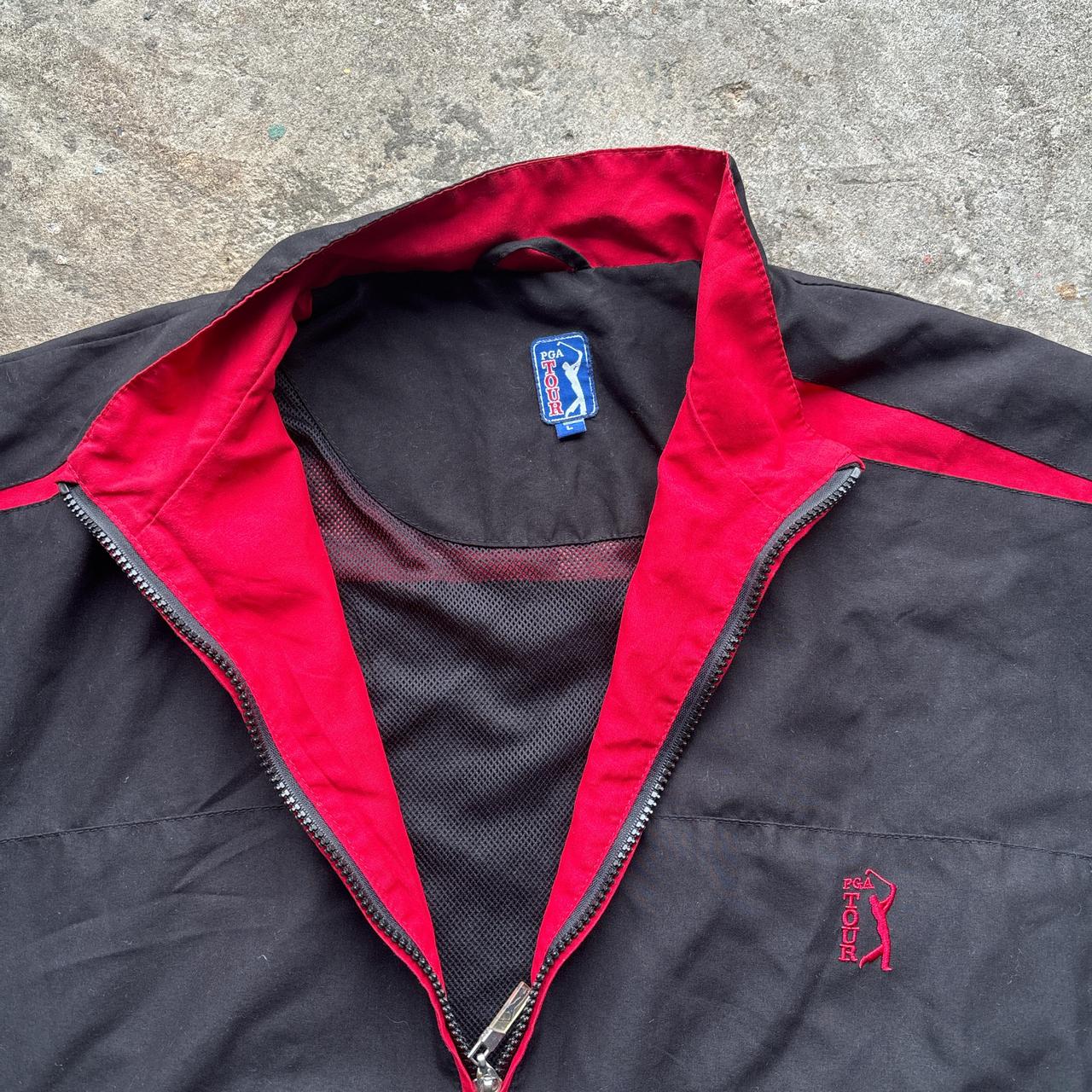 Black and Red PGA Tour zip-up jacket