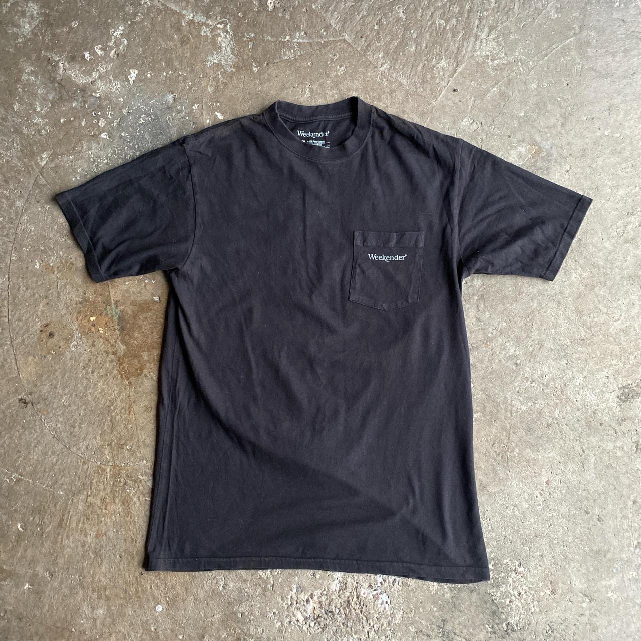 Black ‘Weekender’ Single Pocket T-Shirt w/ Back Print