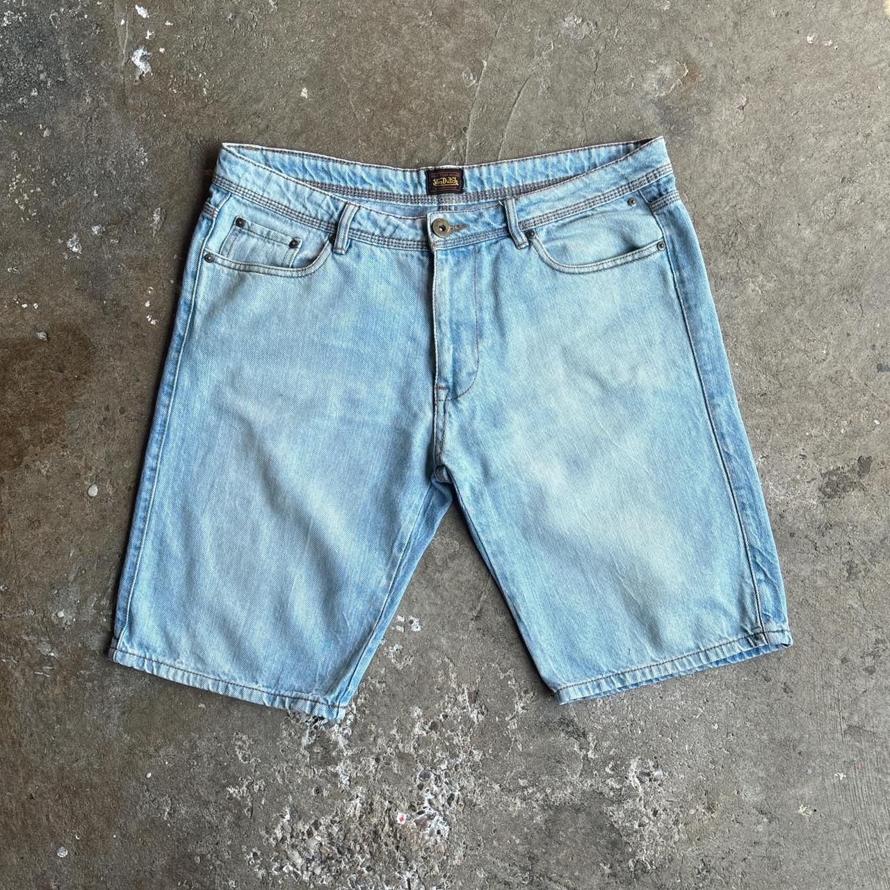 Light Blue Denim Von Dutch Jean Shorts