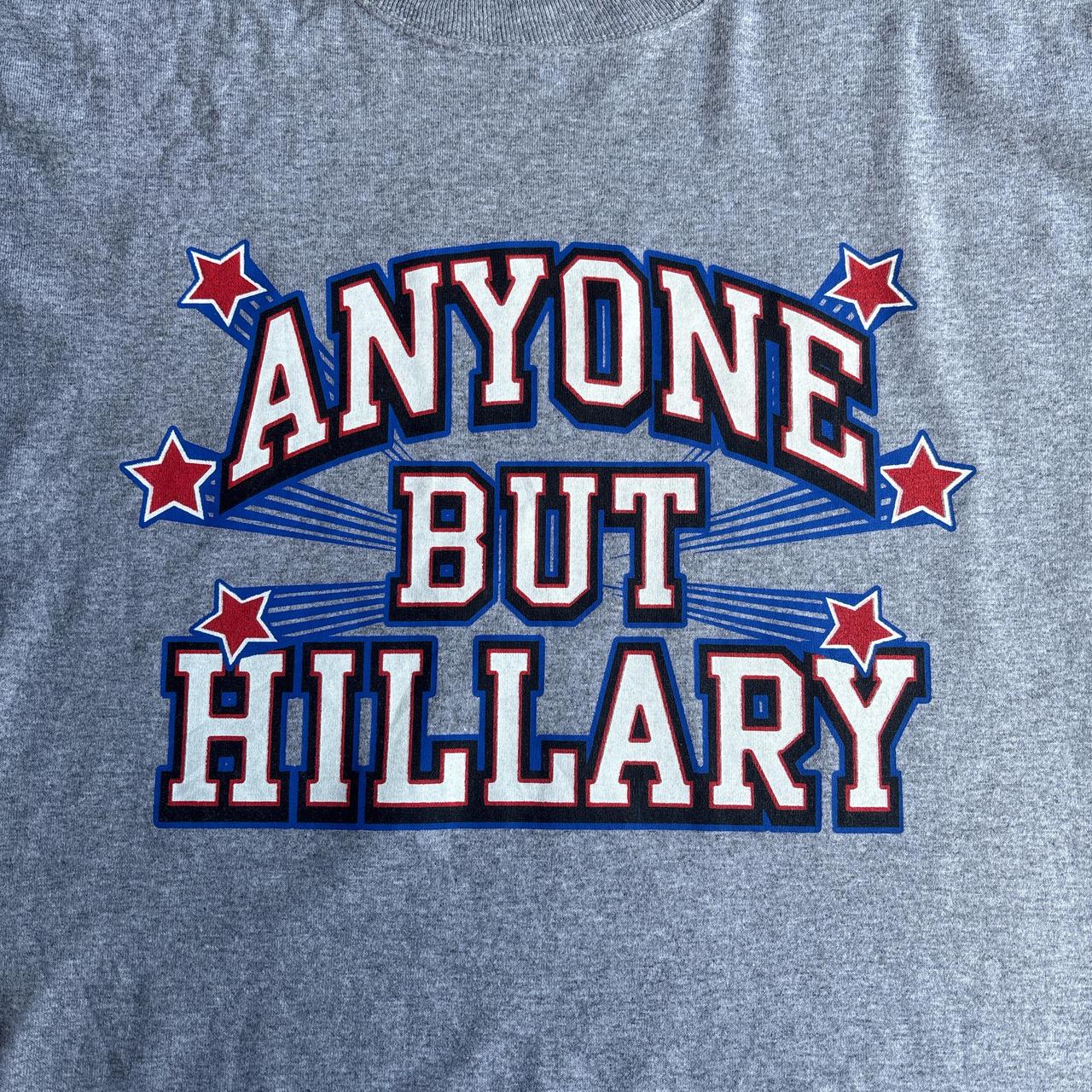 Grey ‘Anyone But Hillary’ Print T-Shirt