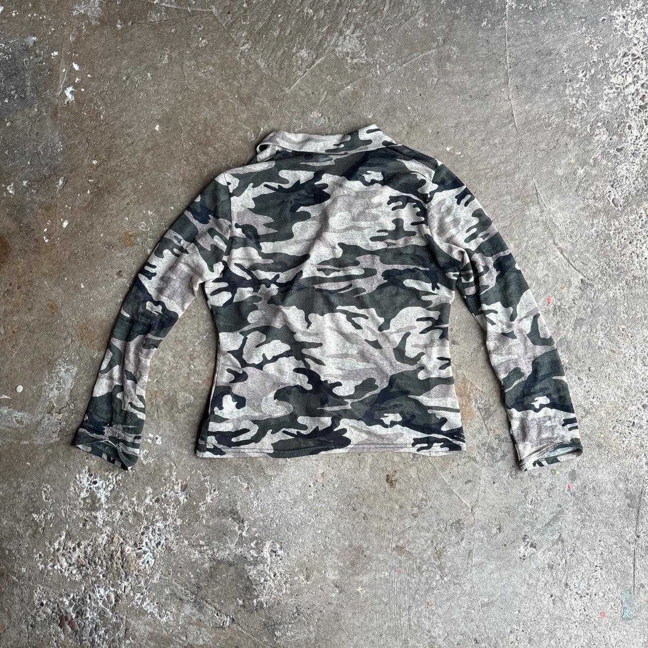 Camouflage Long-Sleeve Button Up Shirt