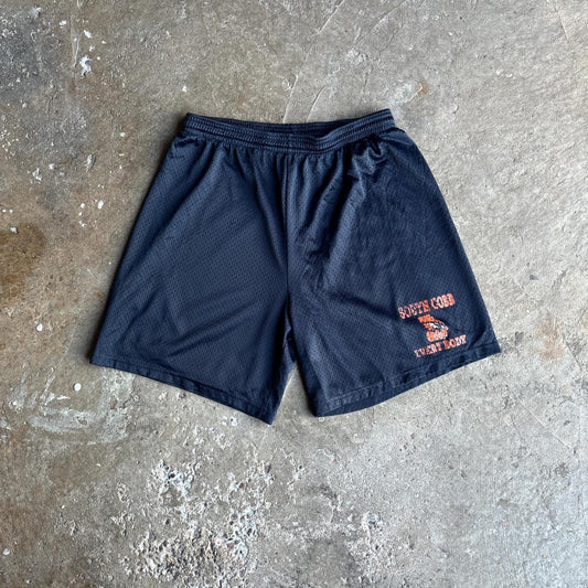 Navy & Orange Mesh Sportswear Shorts