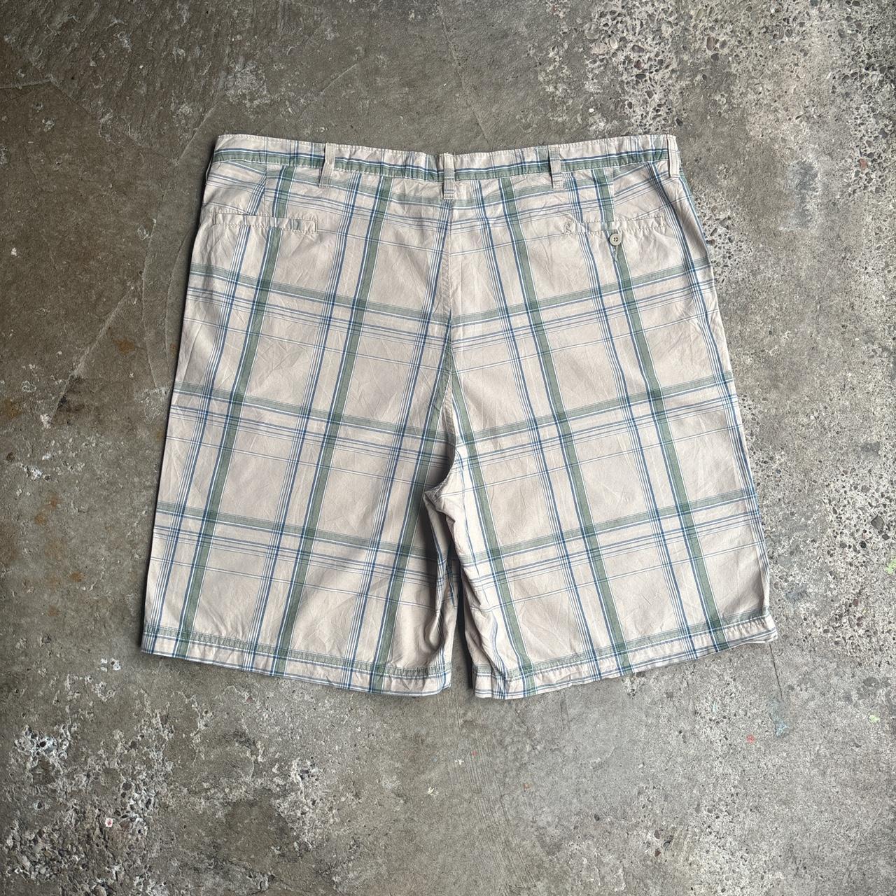 Beige Checkered Wrangler Shorts
