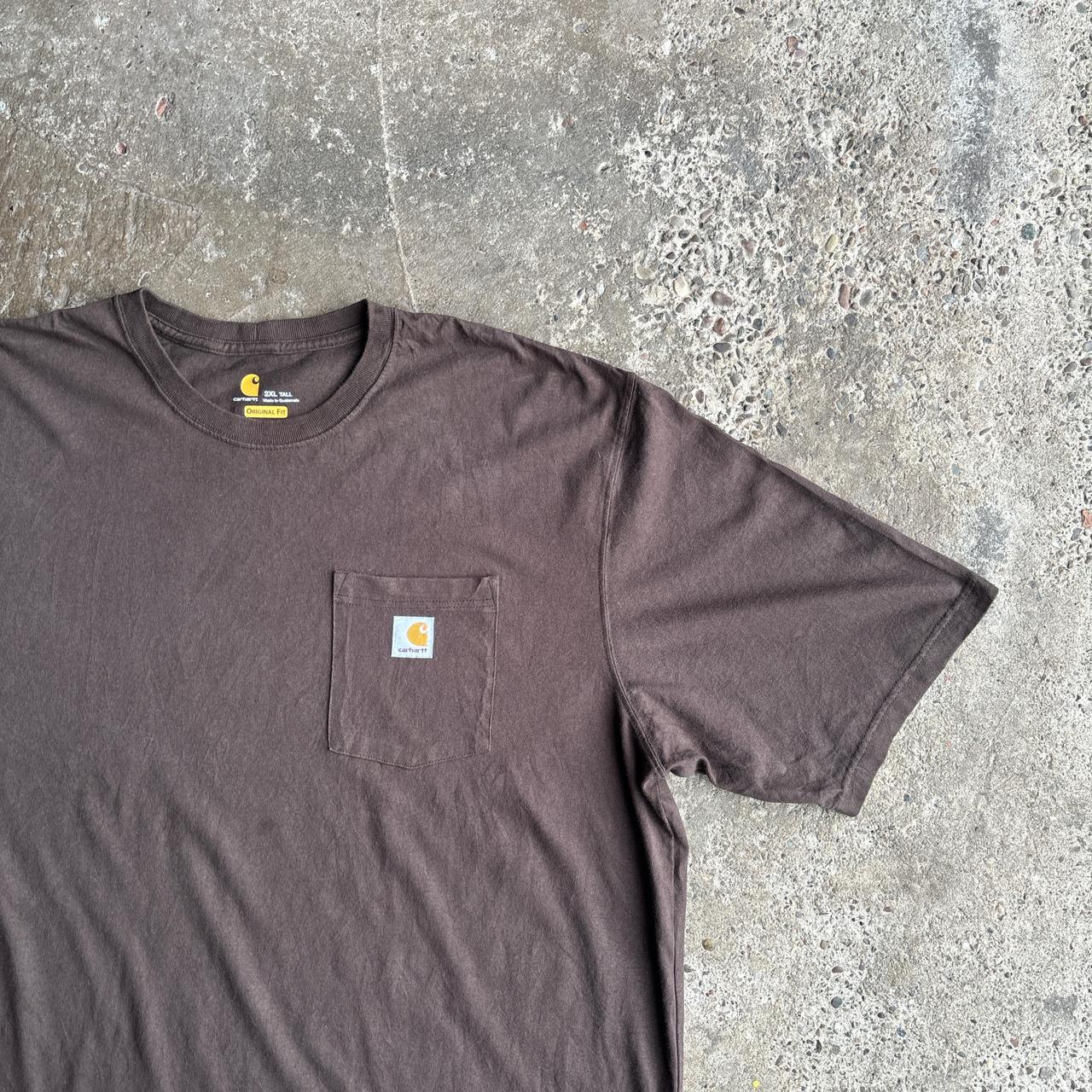 Brown Carhartt Pocket T-Shirt - 2XL (Tall)