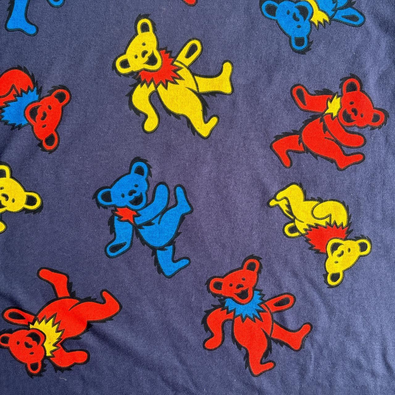 Navy Grateful Dead Graphic Bear Liquid Blue T-Shirt