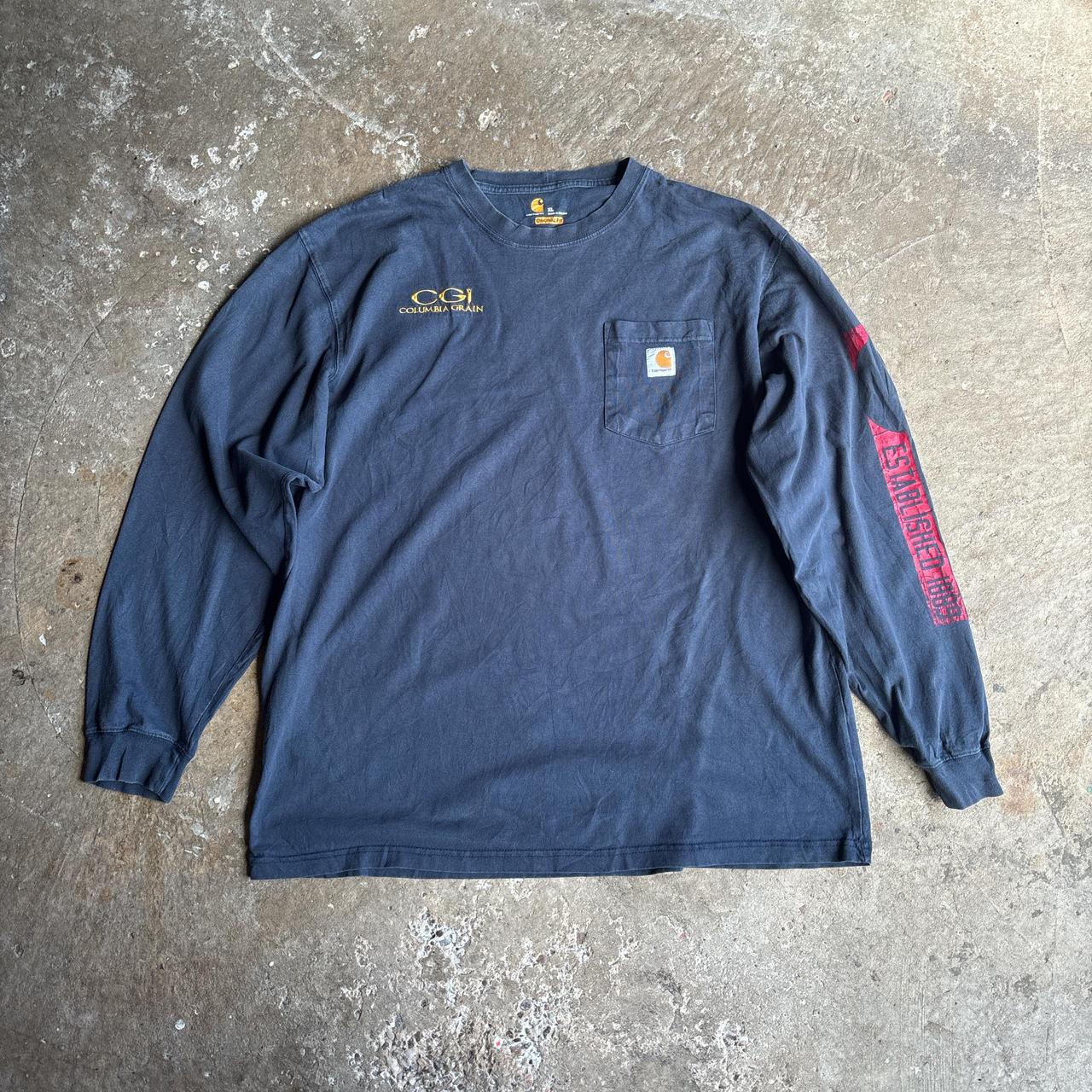 Navy Long-Sleeve Carhartt T-Shirt