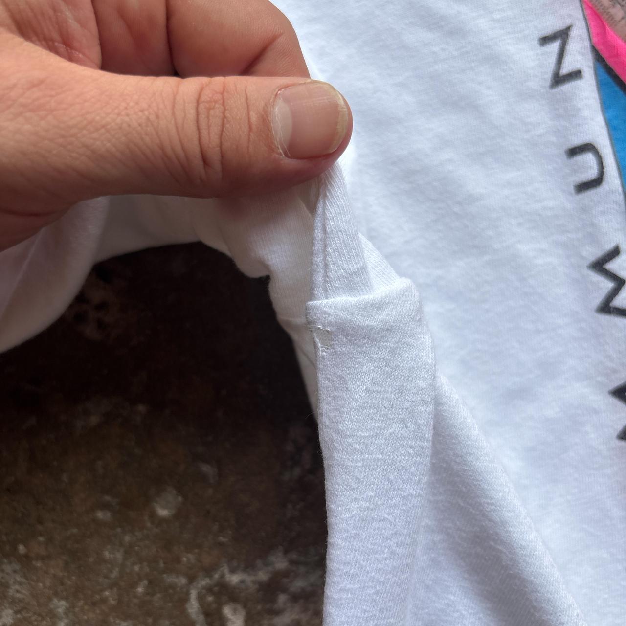 90s white graphic single stitch tee with ‘leadership’ graphic - XXL