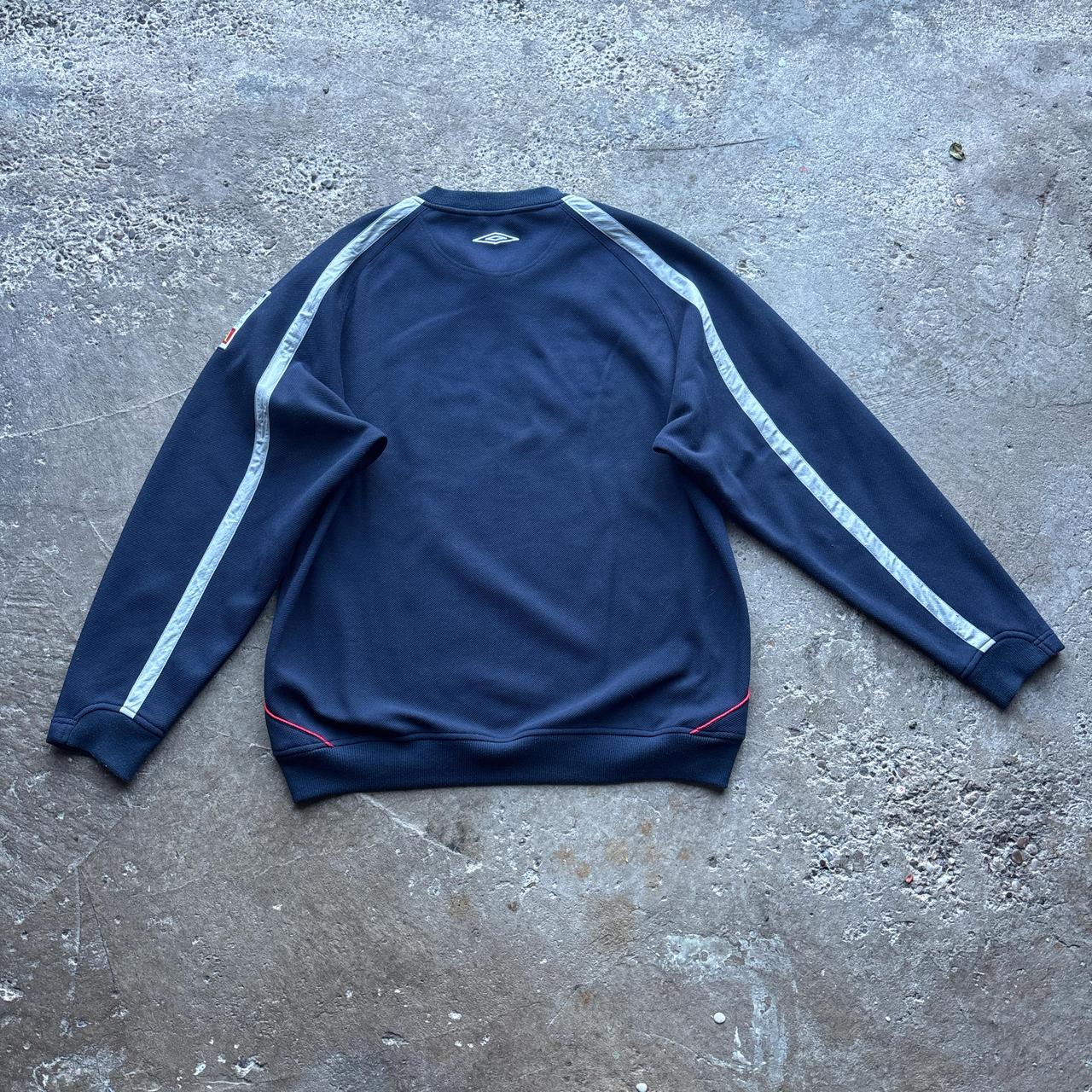 00s Navy Umbro Pr Training England Sweatshirt - XL