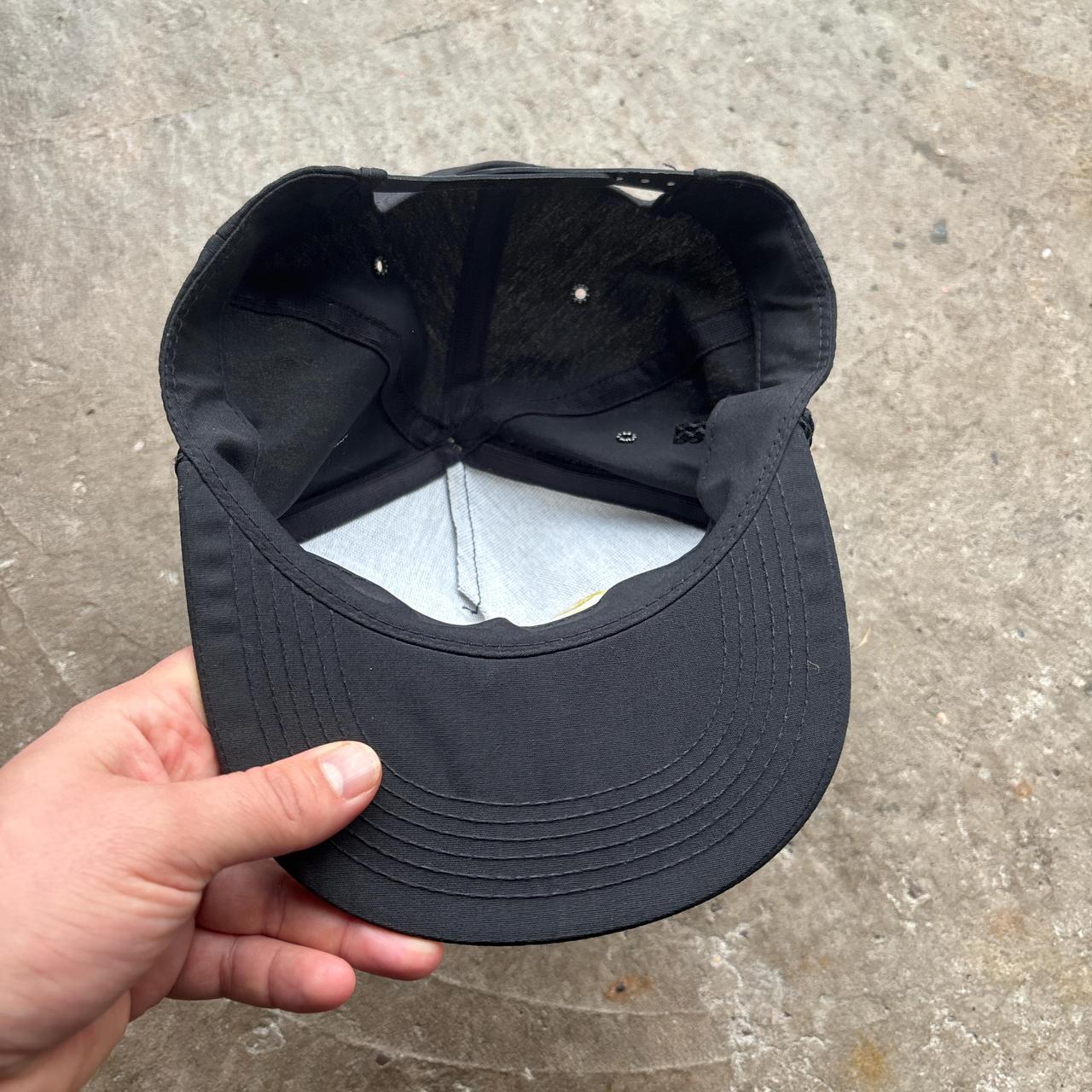 Vintage Black Cap with company logo embroidered - OS