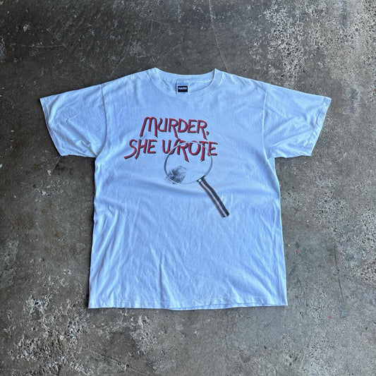 Vintage White ‘Murder She Wrote’ Graphic T-Shirt