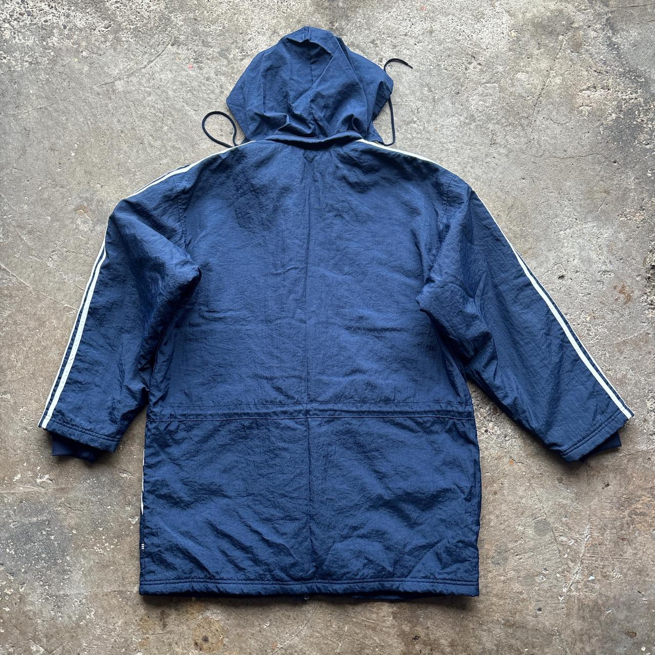 90s Adidas vintage blue and white jacket