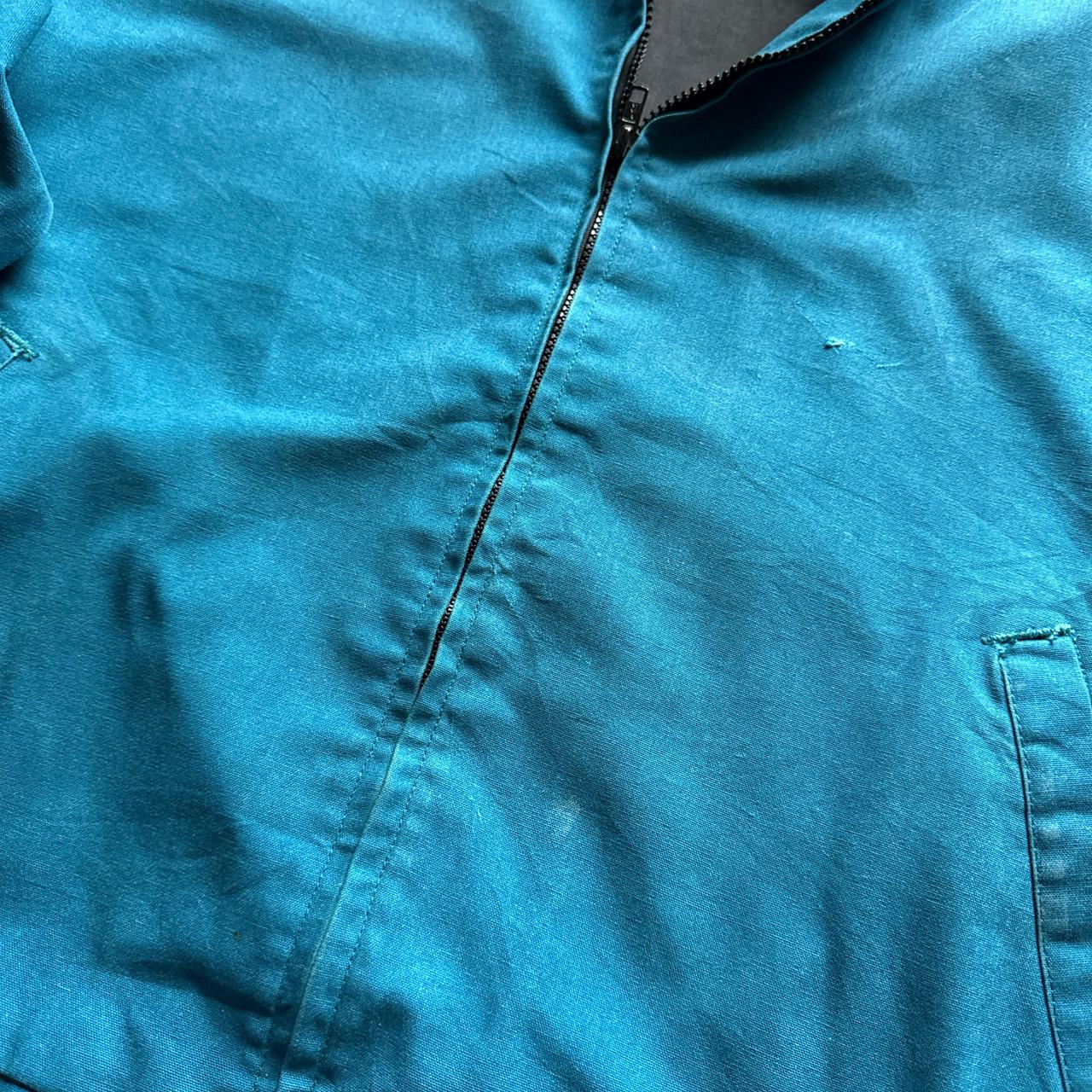 Torquoise workwear jacket with Aztec collar