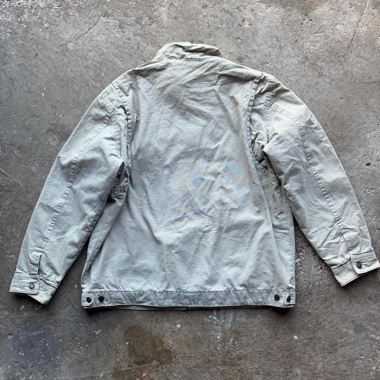 Grey Old Navy workwear jacket with fleece lining