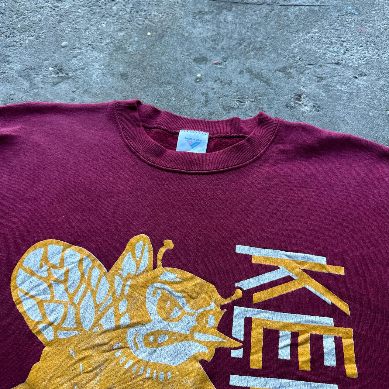 Burgundy sweatshirt with ‘Kermit Yellowjackets’ print