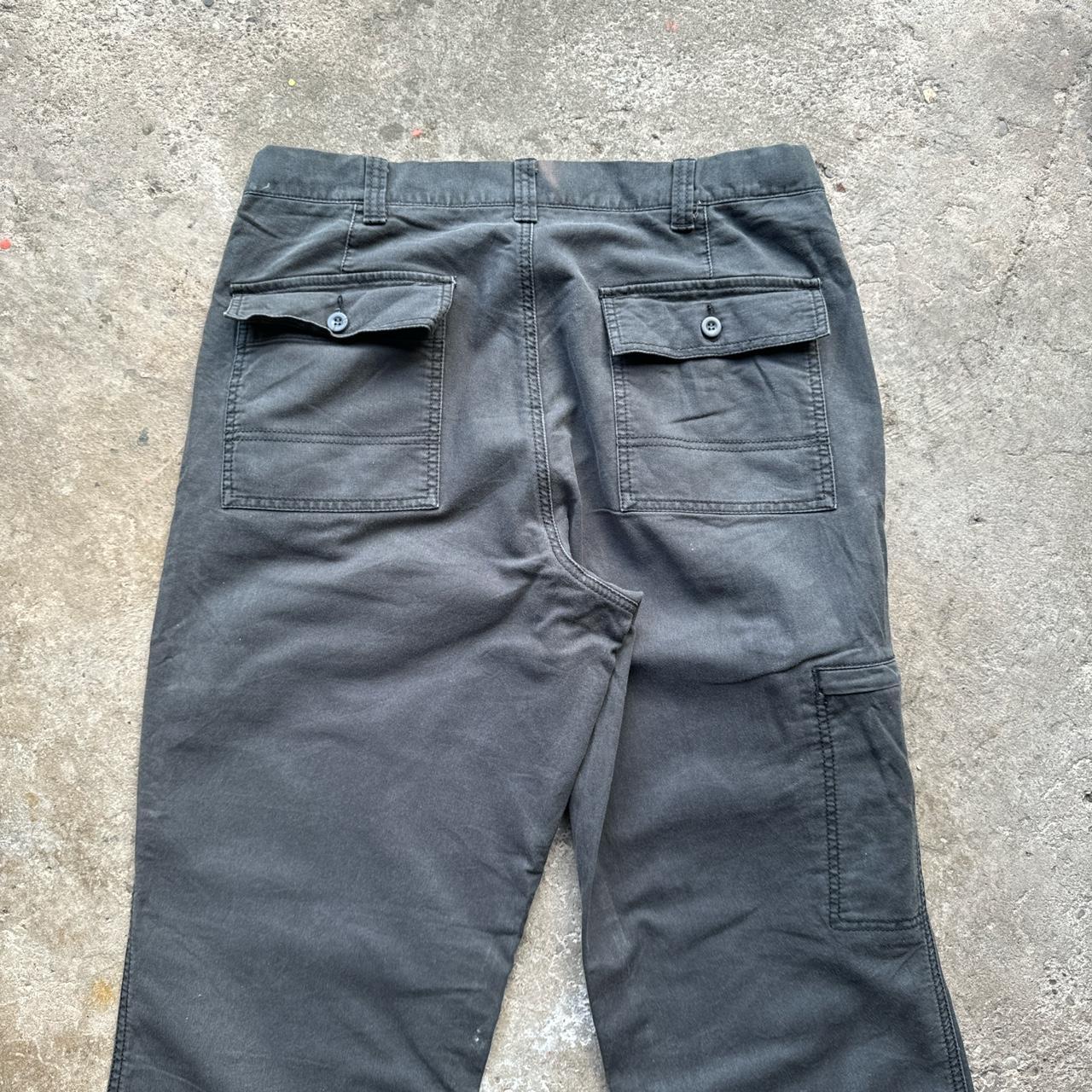 Washed black workwear trousers