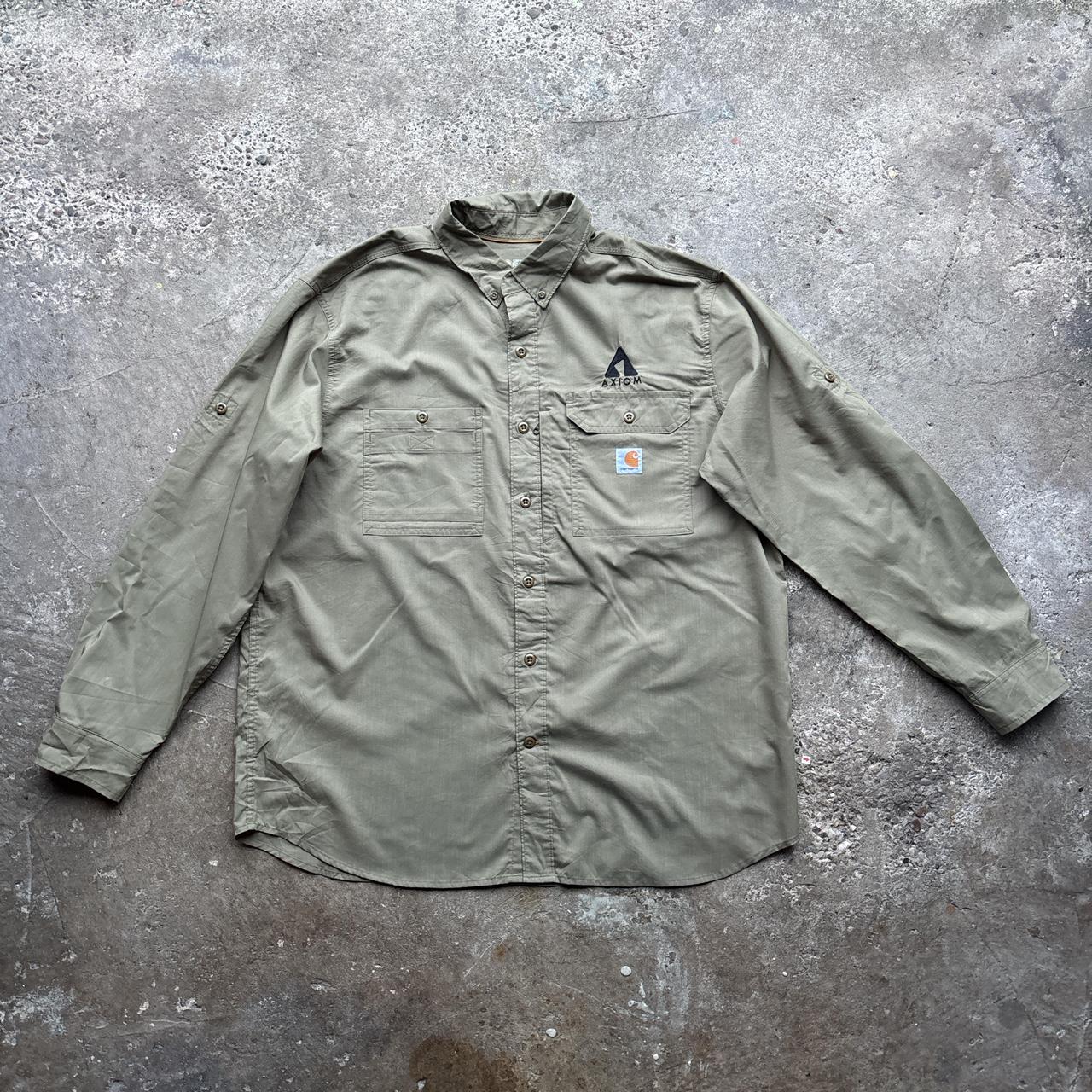 Khaki Carhartt technical shirt with embroidered logo