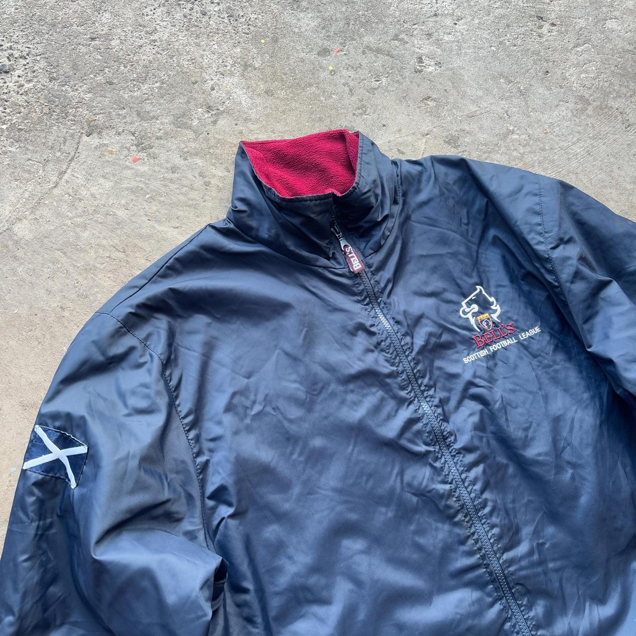 Vintage Bell’s Whisky Scottish League jacket with burgundy fleece lining