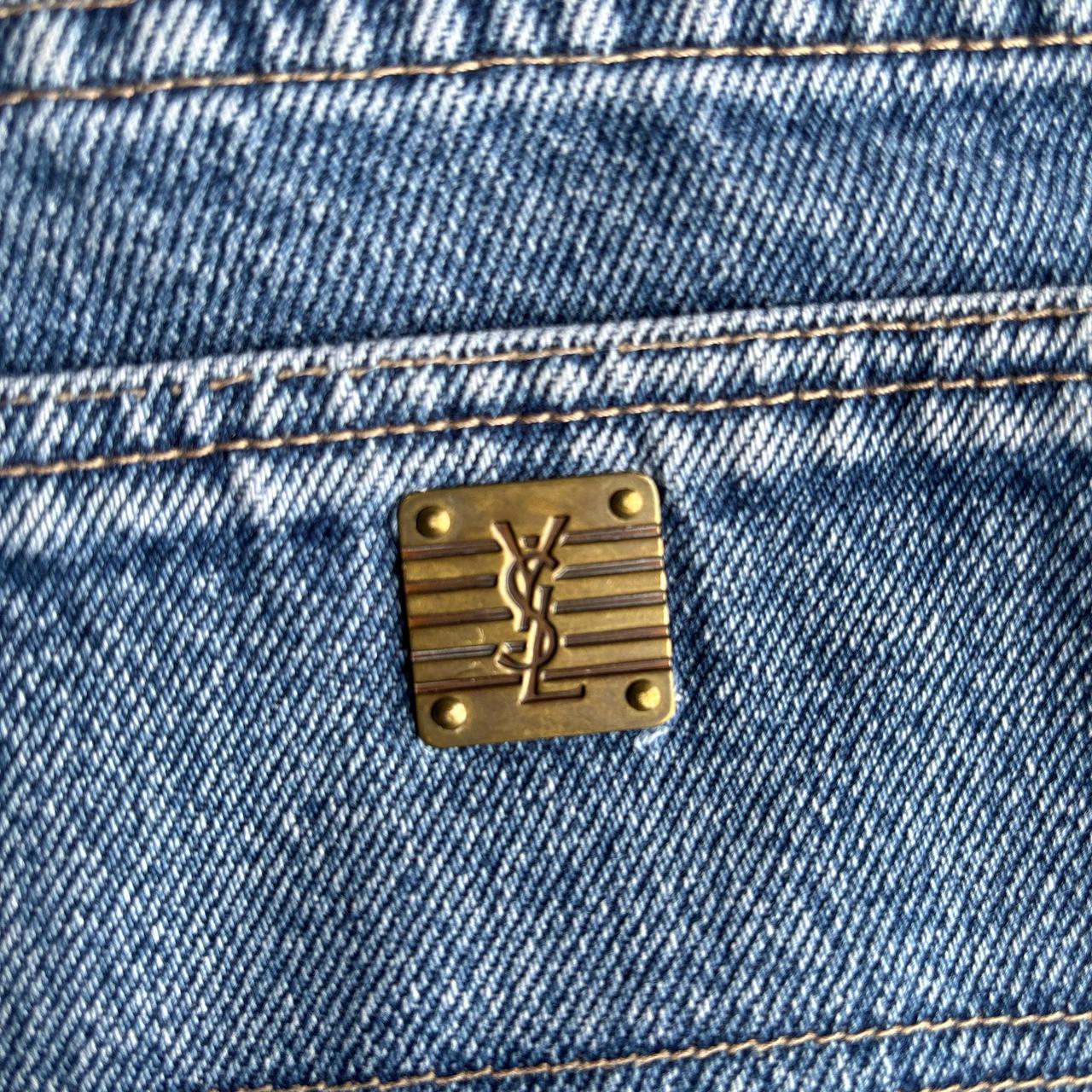 Blue Straight Fit YSL Denim Jeans