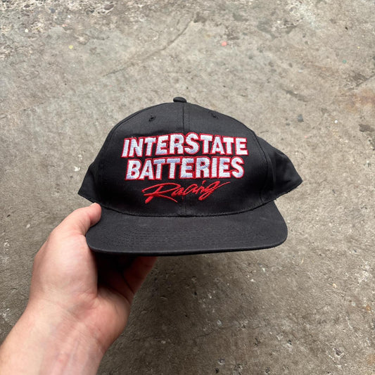 Vintage black cap with Racing design - OS