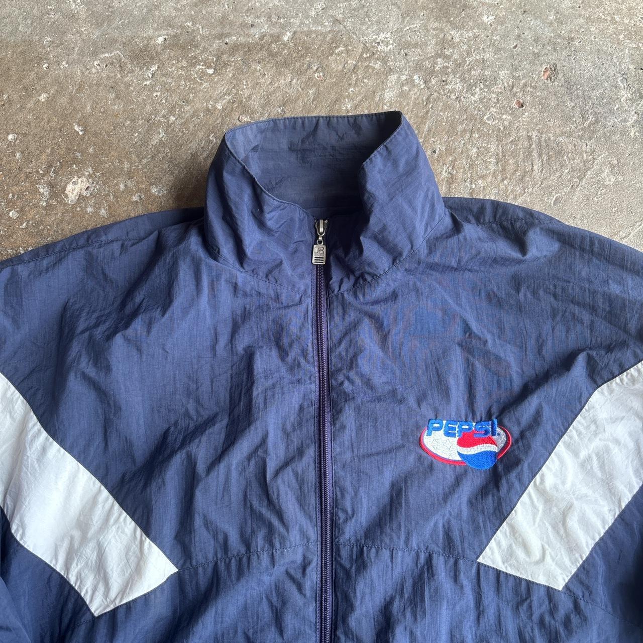 Vintage Navy Russell Athletic Pepsi Sports Jacket - XL