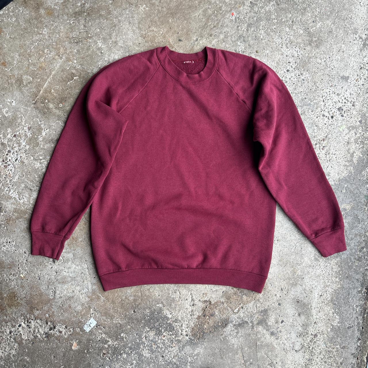 Classic Burgundy Crewneck Sweatshirt - L