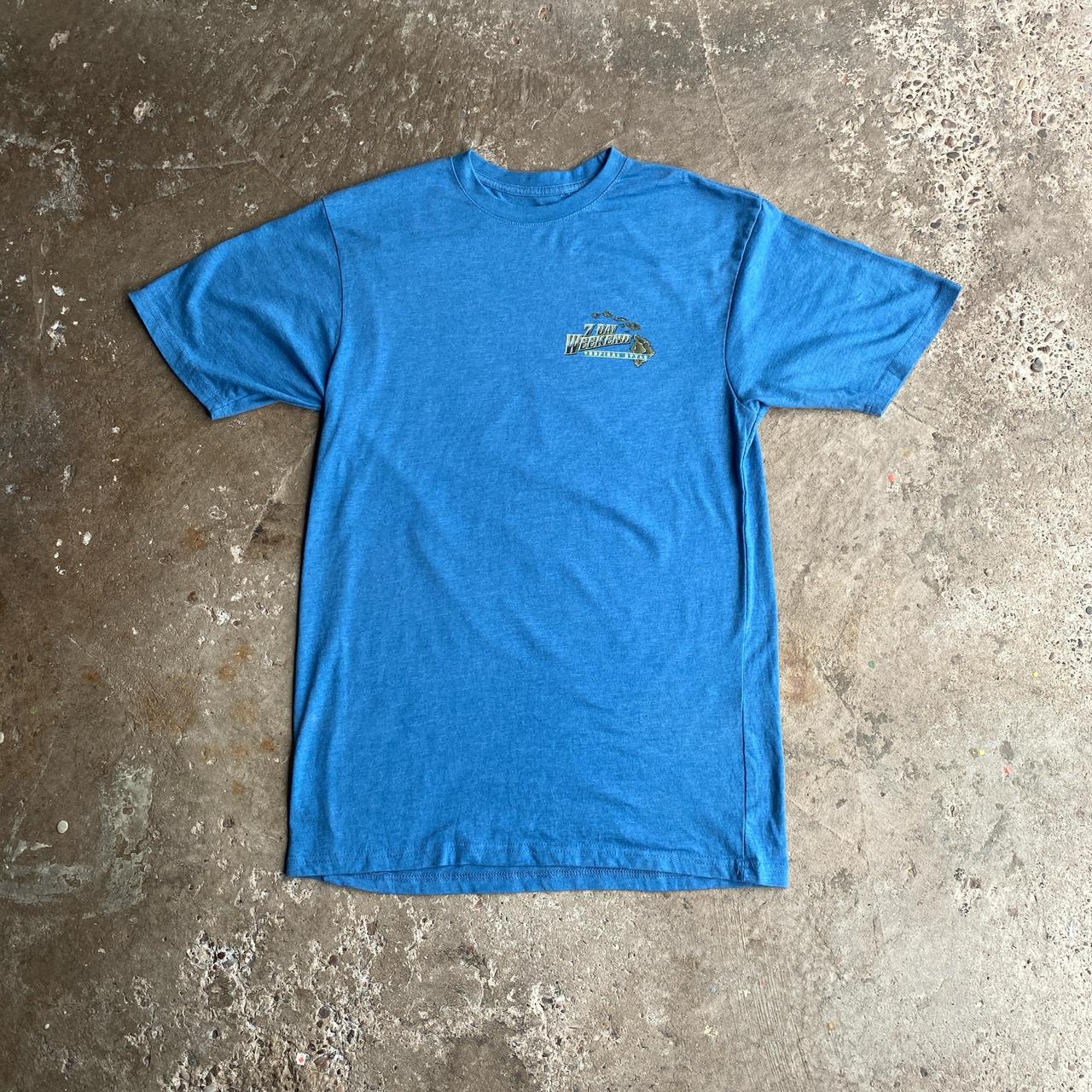 Blue Graphic ‘7 Day Weekend’ T-Shirt - M