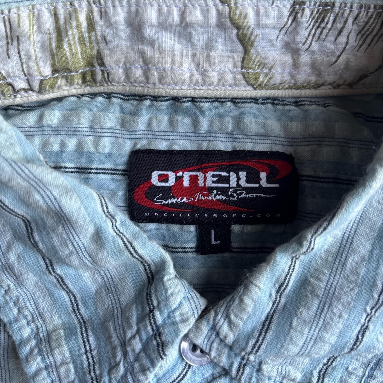 Blue & White Striped O’Neill Seersucker Short-Sleeve Shirt