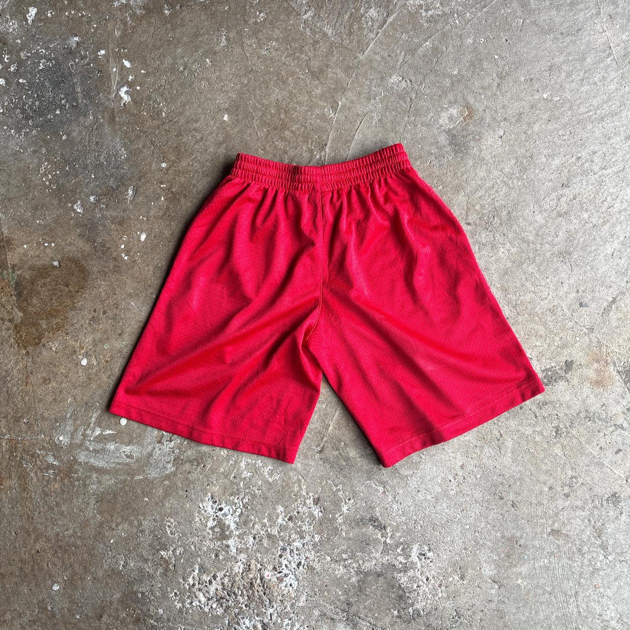 Red Mizuno Mesh Sports Shorts