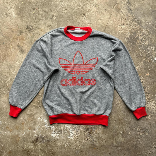 Vintage grey and red Adidas sweatshirt