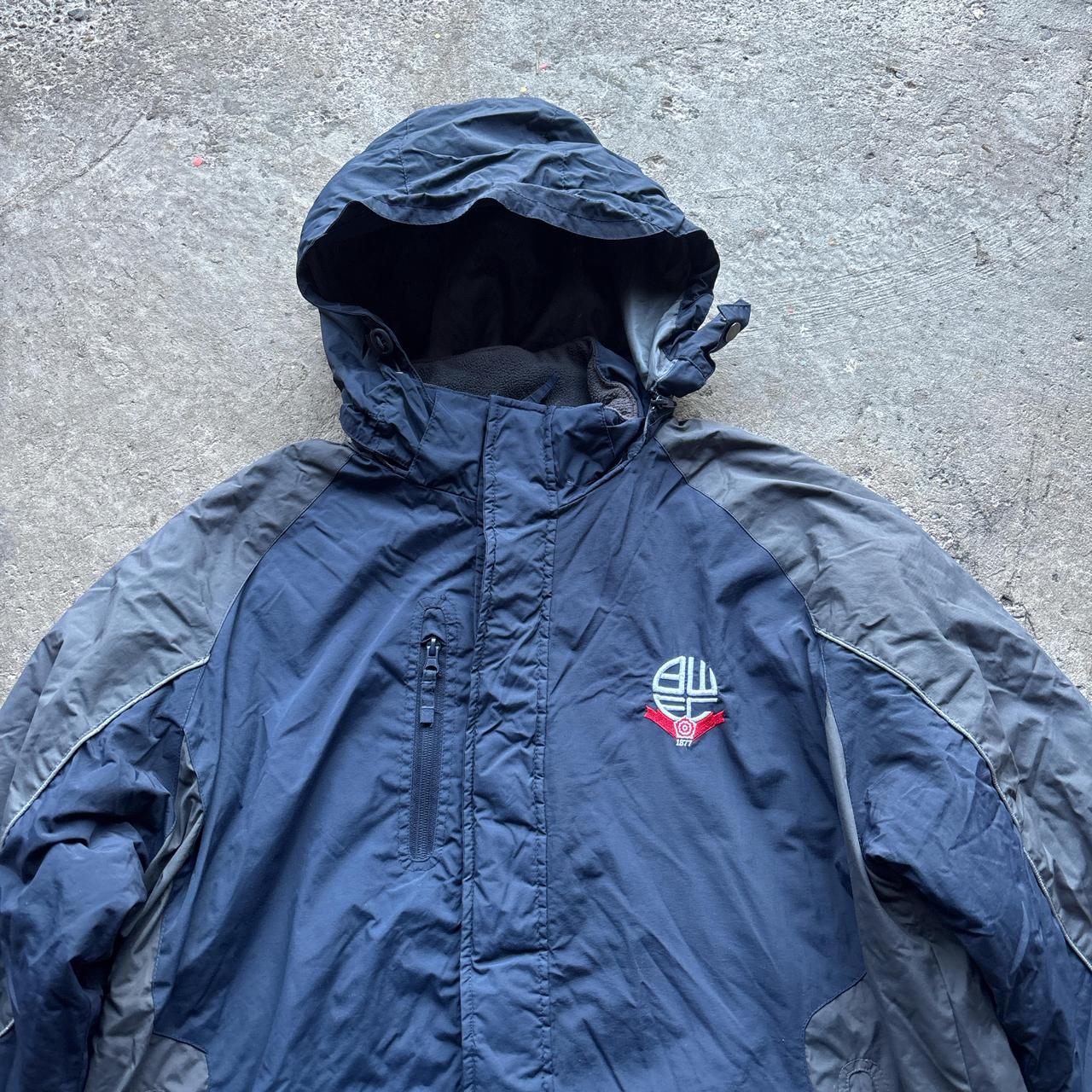 Navy and grey Bolton Wanderers puffer jacket