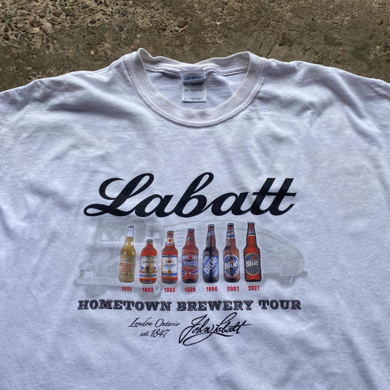 White Labatt beer t-shirt - XL
