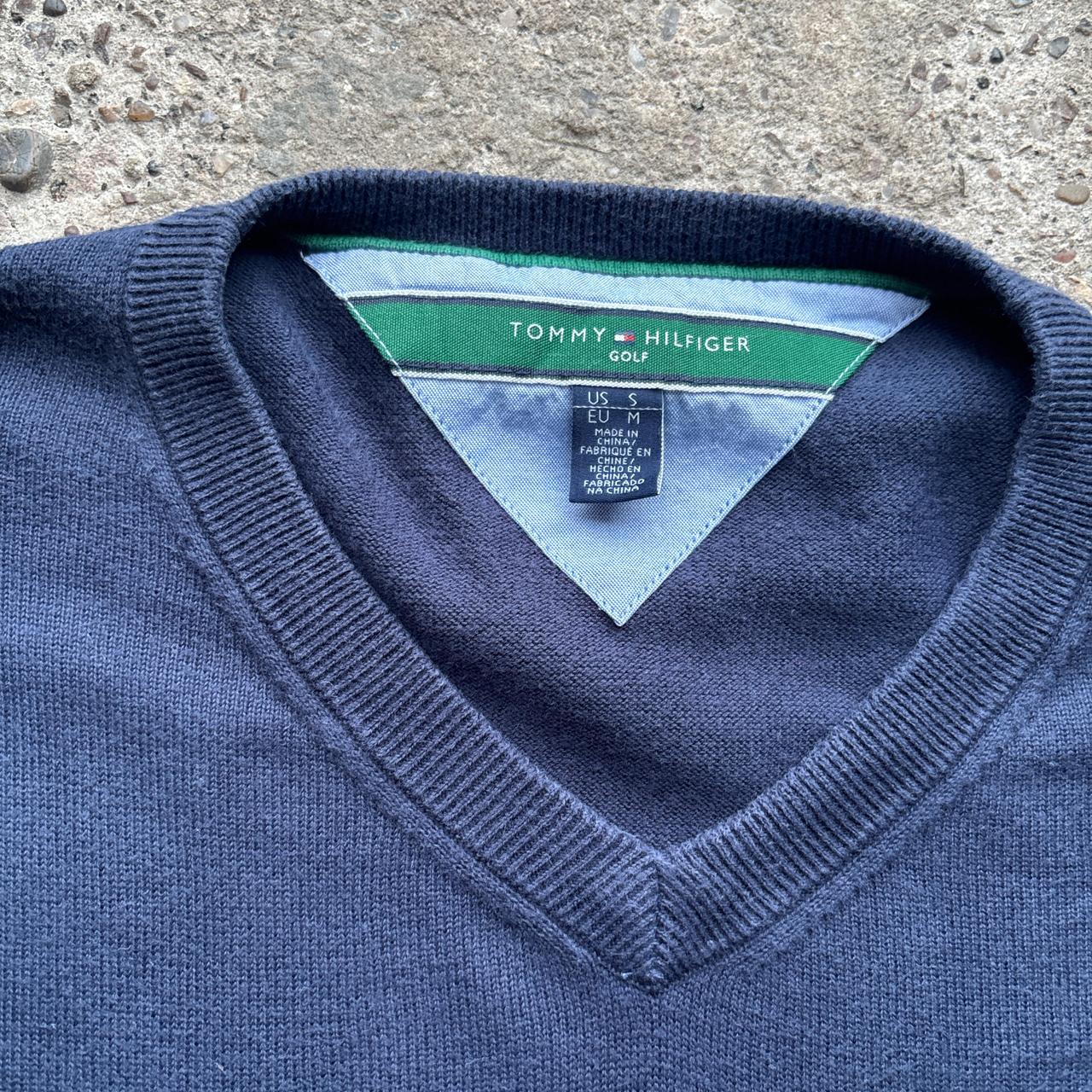 Navy Tommy Hilfiger Golf v-neck sweater - M