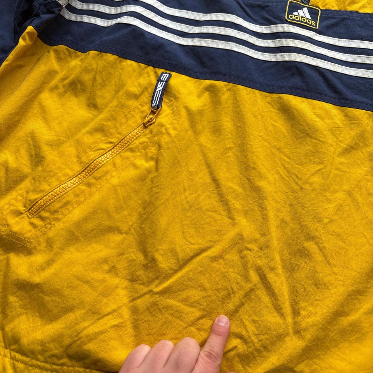90s Navy and yellow Adidas track jacket
