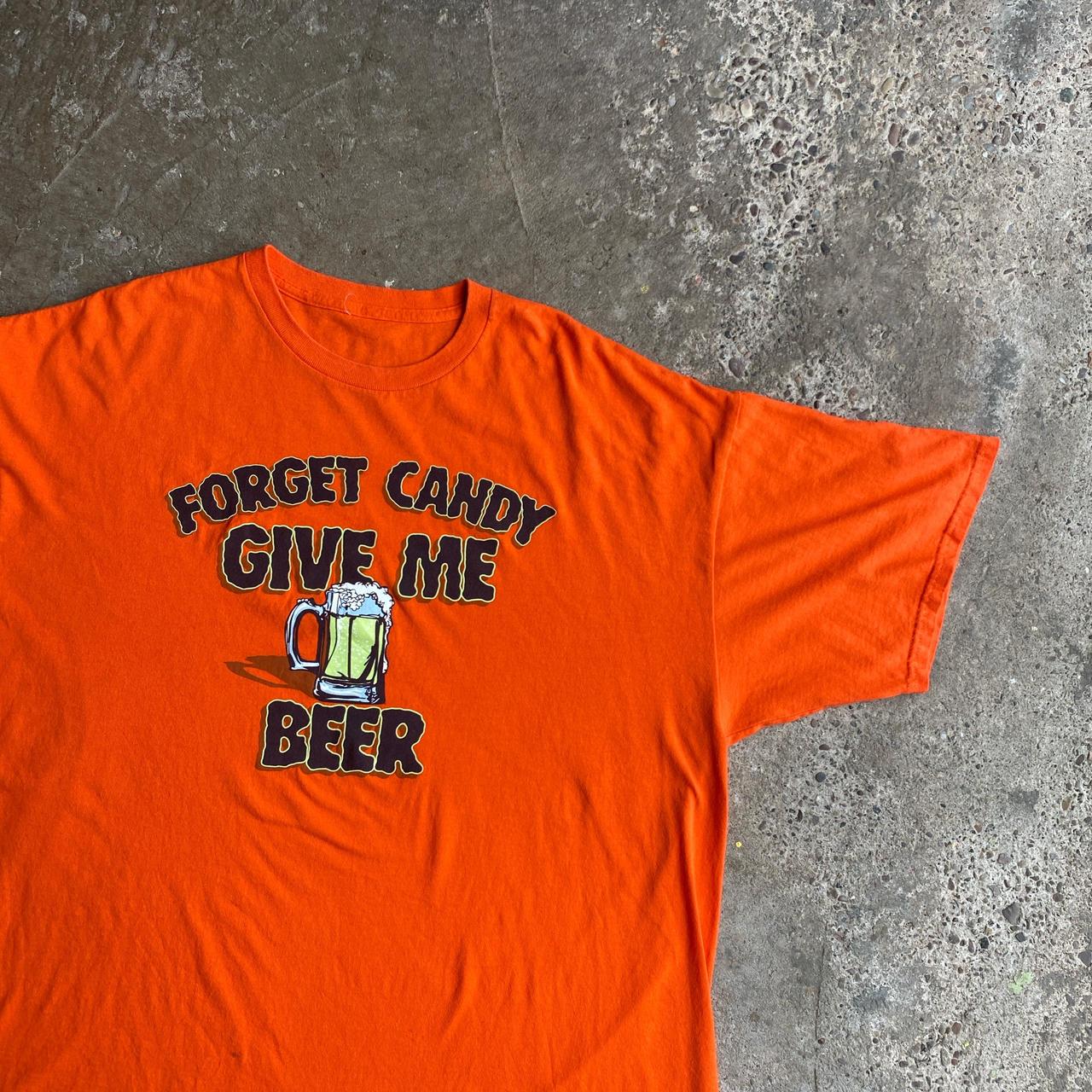 Funny Orange Graphic Beer T-Shirt - 2XL
