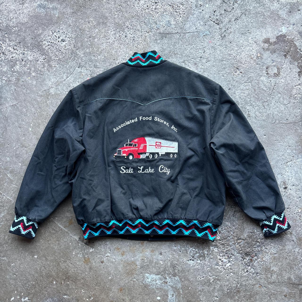 Val’s Black workwear jacket with Aztec and western detailing