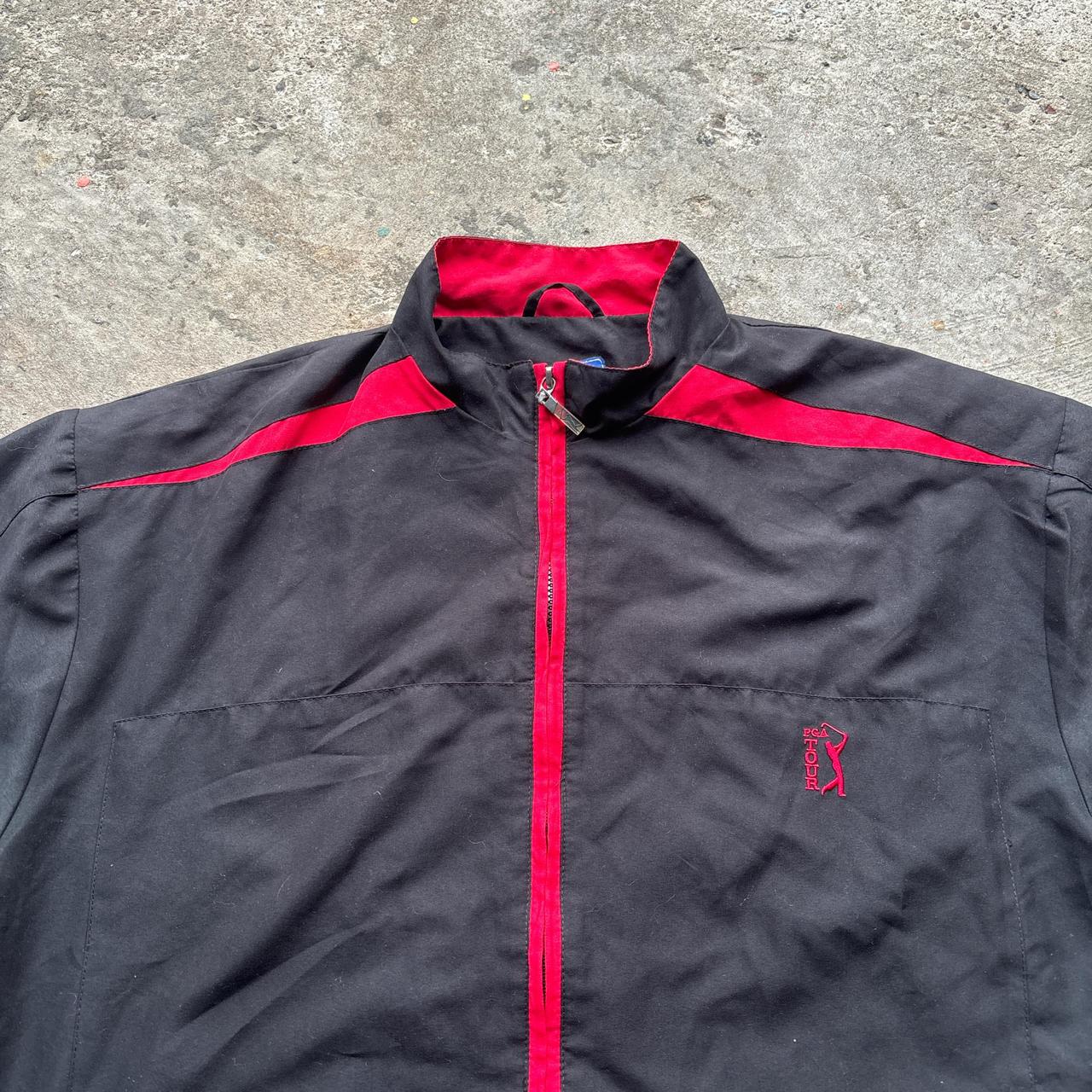 Black and Red PGA Tour zip-up jacket