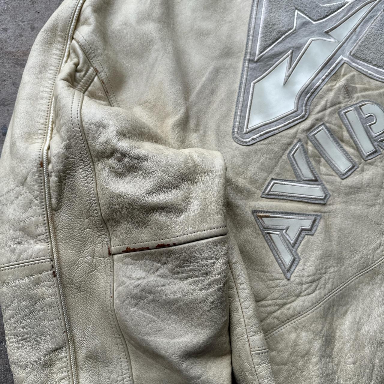 Cream Vintage Avirex leather jacket