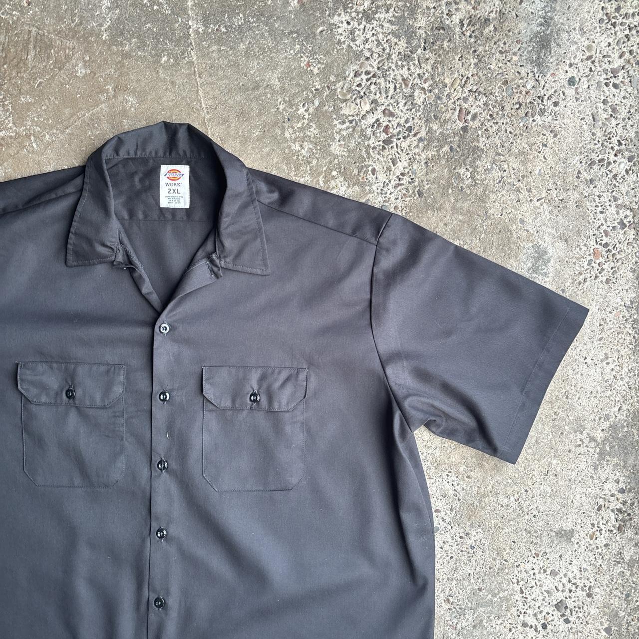 Black Dickies Button Up Workwear Shirt - 2XL