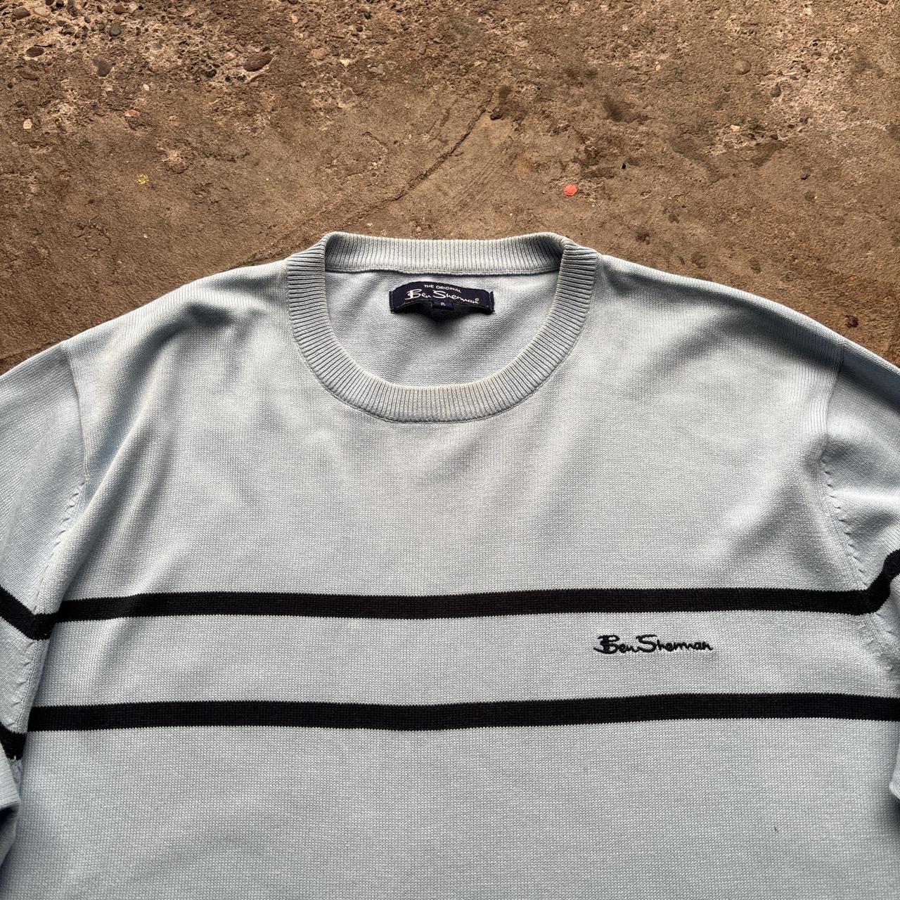 00s Blue Ben Sherman knitted sweatshirt - M