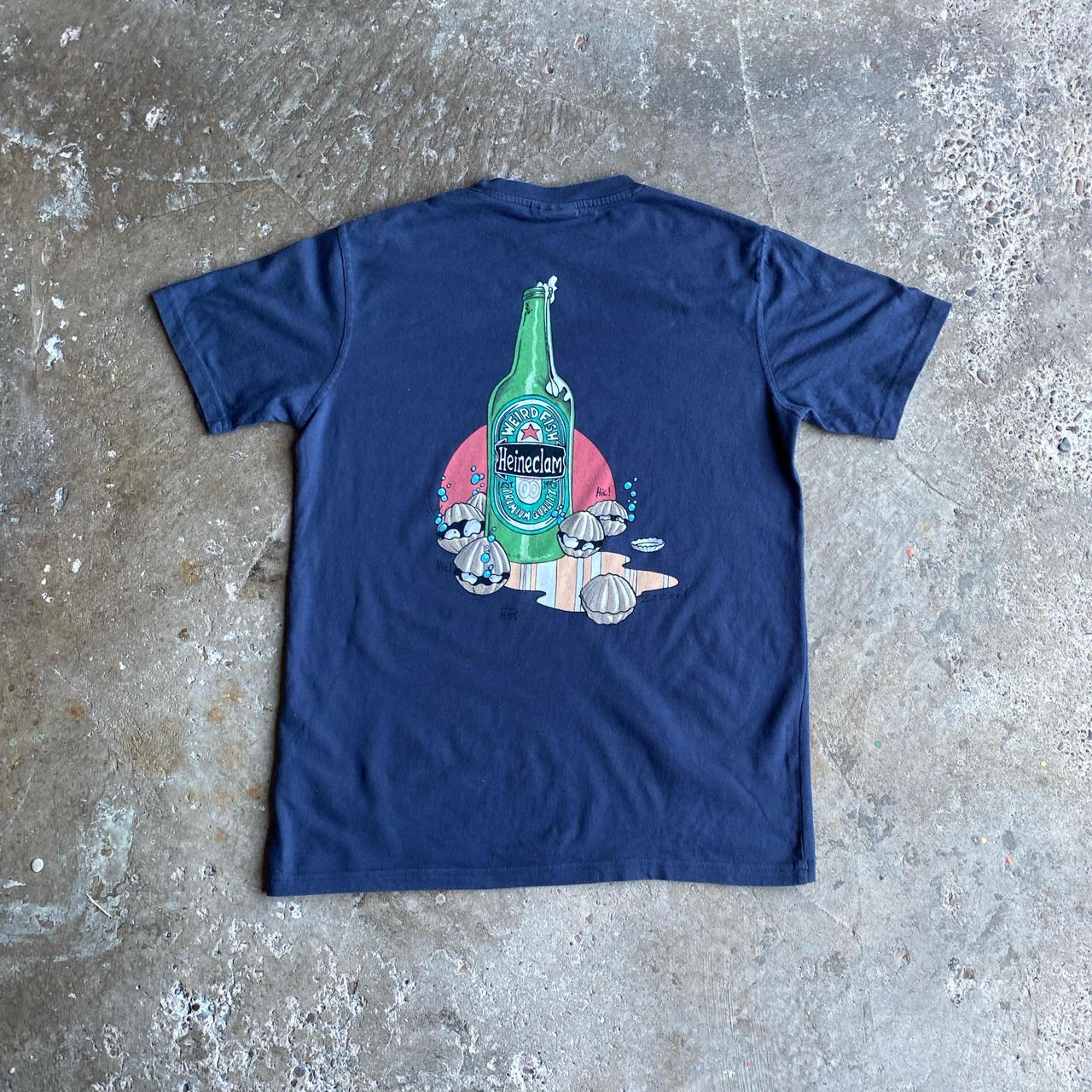 Navy Weird Fish Beer Graphic T-Shirt