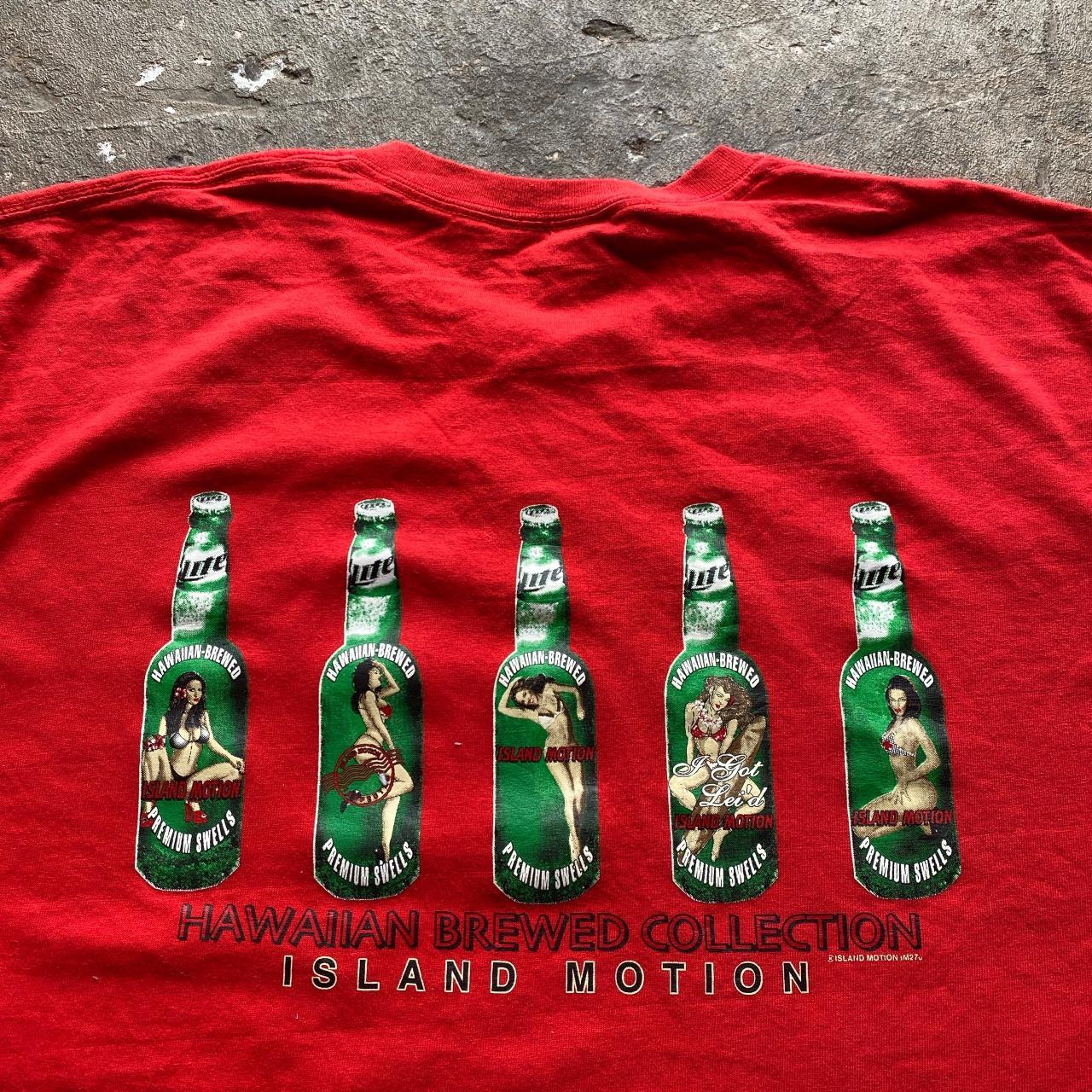 Red ‘Island Motion’ beer t-shirt