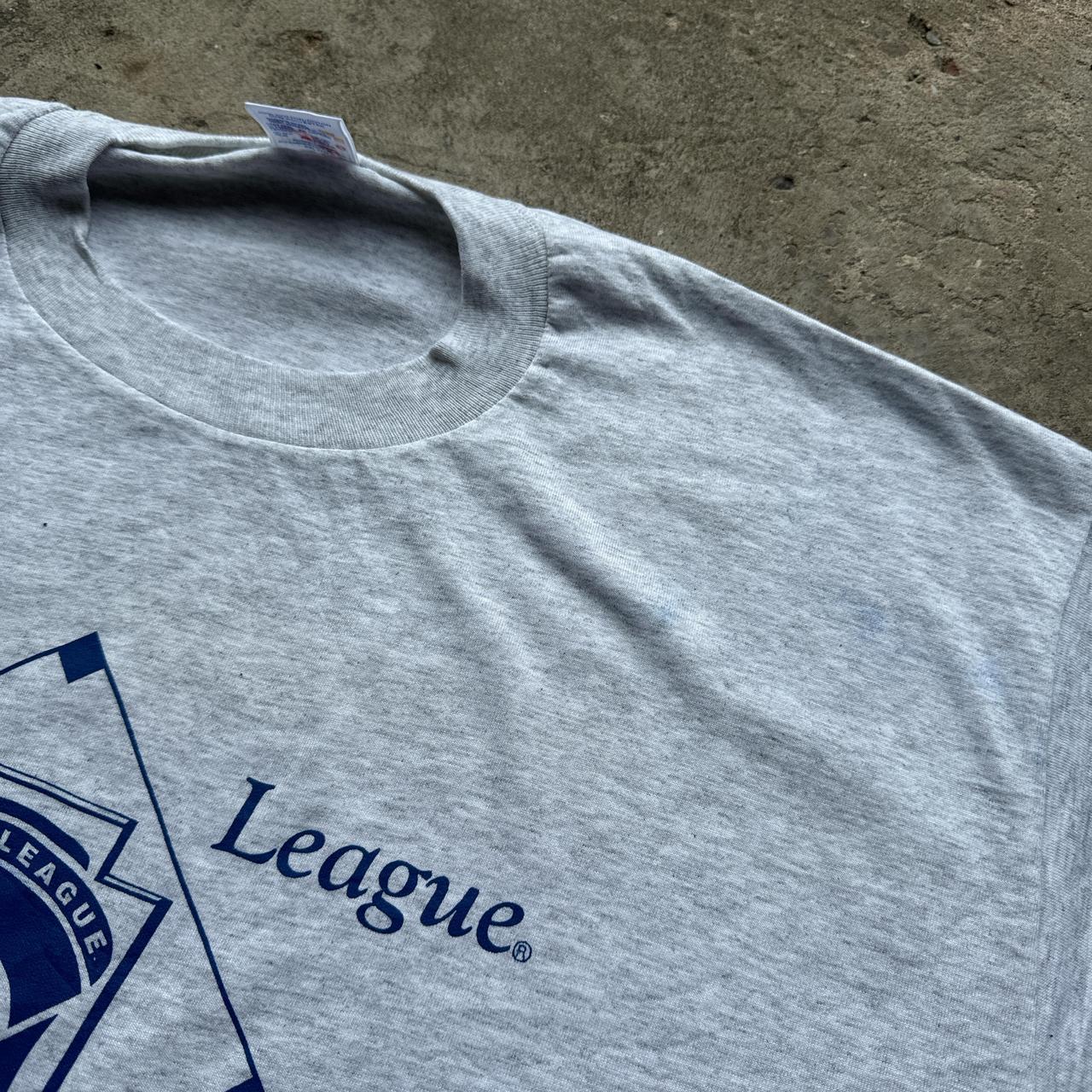 Grey graphic tee with ‘Little League Summer Camp’ print