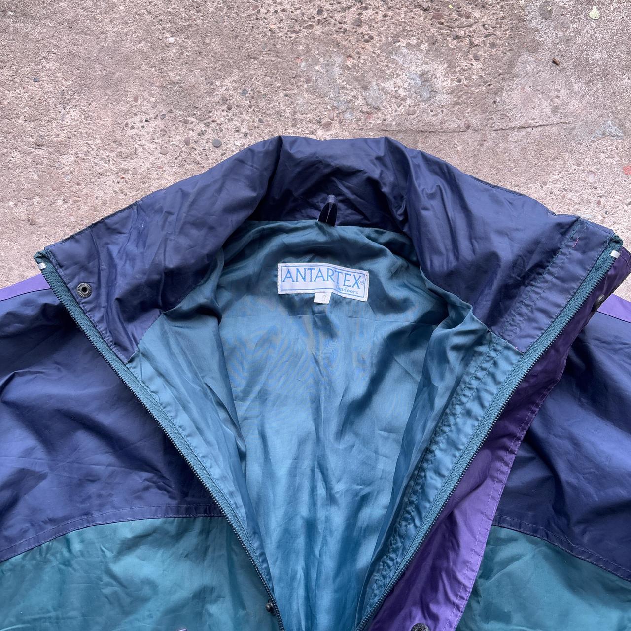 Green, navy and purple vintage 90s windbreaker jacket