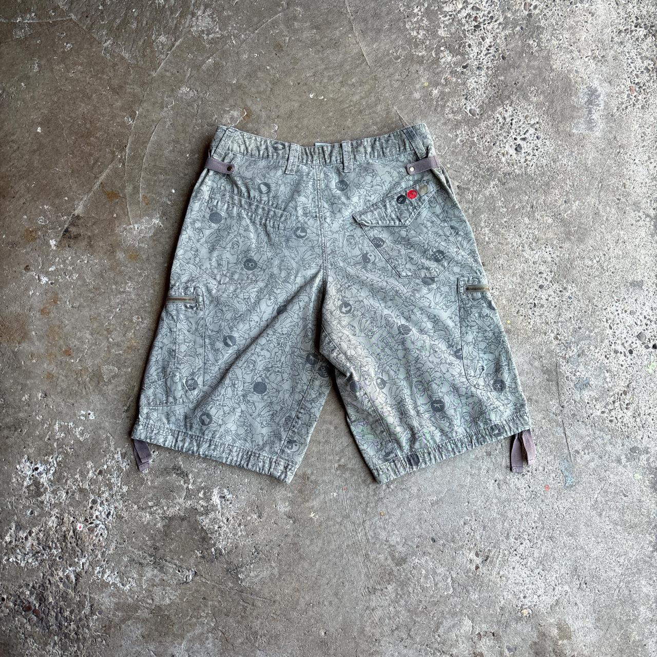 Green Nike Graphic Y2K Combat Shorts